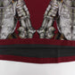 Dolce & Gabbana Red Knight Print Silk Blouse T-shirt