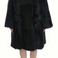 Dolce & Gabbana Black Goat Fur Shearling Long Jacket Coat
