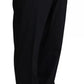 Dolce & Gabbana Black Wool Stretch Dress Trouser Pants