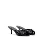 Dolce & Gabbana Black Snake Skin  Platform Sandals
