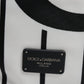 Dolce & Gabbana Black White Vulcano Royal King Print Men Backpack Bag
