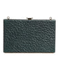 Dolce & Gabbana Black Leather Clutch Evening Crossbody Bag
