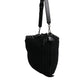 Dolce & Gabbana Black Cashmere Knitted Leather Shoulder Bag