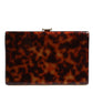 Dolce & Gabbana Brown Leather Clutch Evening Crossbody Bag