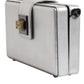 Dolce & Gabbana Metallic Silver DG BOX Leather Shoulder Strap Bag