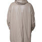 MSGM Beige Full Zip Hooded Long Sleeves Casual Coat Jacket