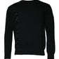 Dolce & Gabbana Black Nylon Logo Crew Neck Pullover Sweater
