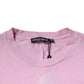Dolce & Gabbana Pink Logo Print Cotton Crew Neck T-shirt