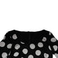 Dolce & Gabbana Black White Silk Polka Dots Sheath Midi Dress