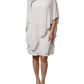 Blumarine White Floral Embroidery Viscose Chiffon Shift Dress