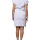 Moschino Couture White Printed Viscose Sheath Mini Dress