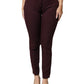 Aniye By Maroon Mid Waist Tapered Skinny Dress Pants