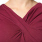 Roberto Cavalli Maroon Jumper Keyhole Knit Pullover Sweater