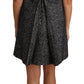 Dolce & Gabbana Gray Houndstooth Floral Appliqué Shift Mini Dress