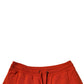 Dolce & Gabbana Red Cotton Blend Mid Waist Men Bermuda Shorts
