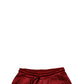Dolce & Gabbana Maroon Viscose Nylon Mid Waist Bermuda Shorts