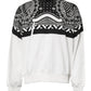 Dolce & Gabbana White Black Printed Cotton Sweatshirt Sweater