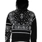 Dolce & Gabbana Black Bandana Hooded Men Sweatshirt Sweater