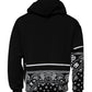 Dolce & Gabbana Black Bandana Hooded Men Sweatshirt Sweater