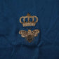 Dolce & Gabbana Blue Crown Bee Cotton Men Crew Neck T-shirt