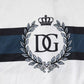 Dolce & Gabbana White Logo Print Cotton Men Crew Neck T-shirt