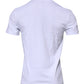 Dolce & Gabbana White Logo Plaque Cotton Crew Neck T-shirt