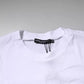 Dolce & Gabbana White Logo Patch Cotton Crew Neck T-shirt