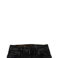 Dolce & Gabbana Black Tattered Cotton Skinny Men Denim Jeans