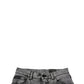 Dolce & Gabbana Dark Gray Washed Cotton Slim Fit Denim Jeans