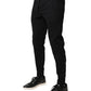 Dolce & Gabbana Black Cotton Jogger Jogging Pants