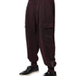 Dolce & Gabbana Dark Violet Cotton Cargo Jogger Pants