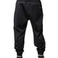 Dolce & Gabbana Black Polyester Logo Jogger Pants