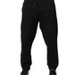 Dolce & Gabbana Black Logo Patch CottonJogger Sweatpants Pants