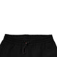 Dolce & Gabbana Black Logo Patch CottonJogger Sweatpants Pants