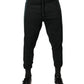 Dolce & Gabbana Black Cotton Blend Jogger Sweatpants Pants