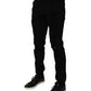 Dolce & Gabbana Black Tattered Cotton Skinny Men Denim Jeans