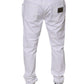 Dolce & Gabbana White Cotton Stretch Skinny Men Denim Jeans