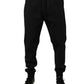 Dolce & Gabbana Black Polyester Men Jogger Sweatpants Pants