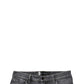 Dolce & Gabbana Dark Gray Washed Cotton Skinny Men Denim Jeans