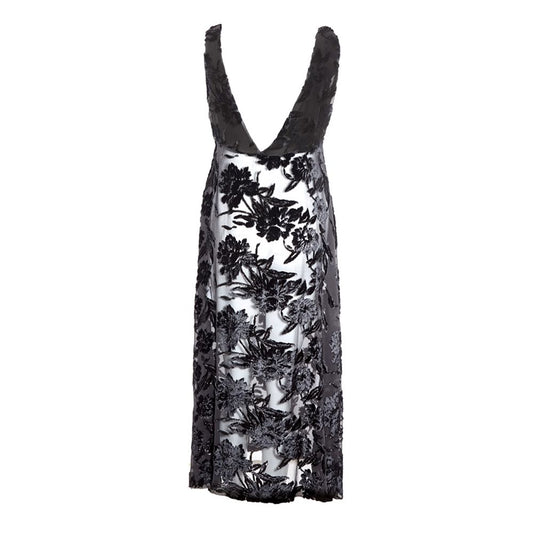 Lardini Black Viscose Cocktail Dress