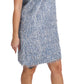 Dolce & Gabbana Light Blue Fringe Shift Gown Dress