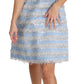 Dolce & Gabbana Light Blue Silver Shift Gown Dress