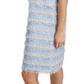 Dolce & Gabbana Light Blue Silver Shift Gown Dress