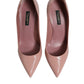 Dolce & Gabbana Pink Patent Leather Stiletto Heel Pumps Shoes