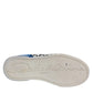 Dolce & Gabbana White Blue Logo Portofino Sneakers Shoes