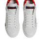 Dolce & Gabbana White Red Logo Portofino Sneakers Shoes
