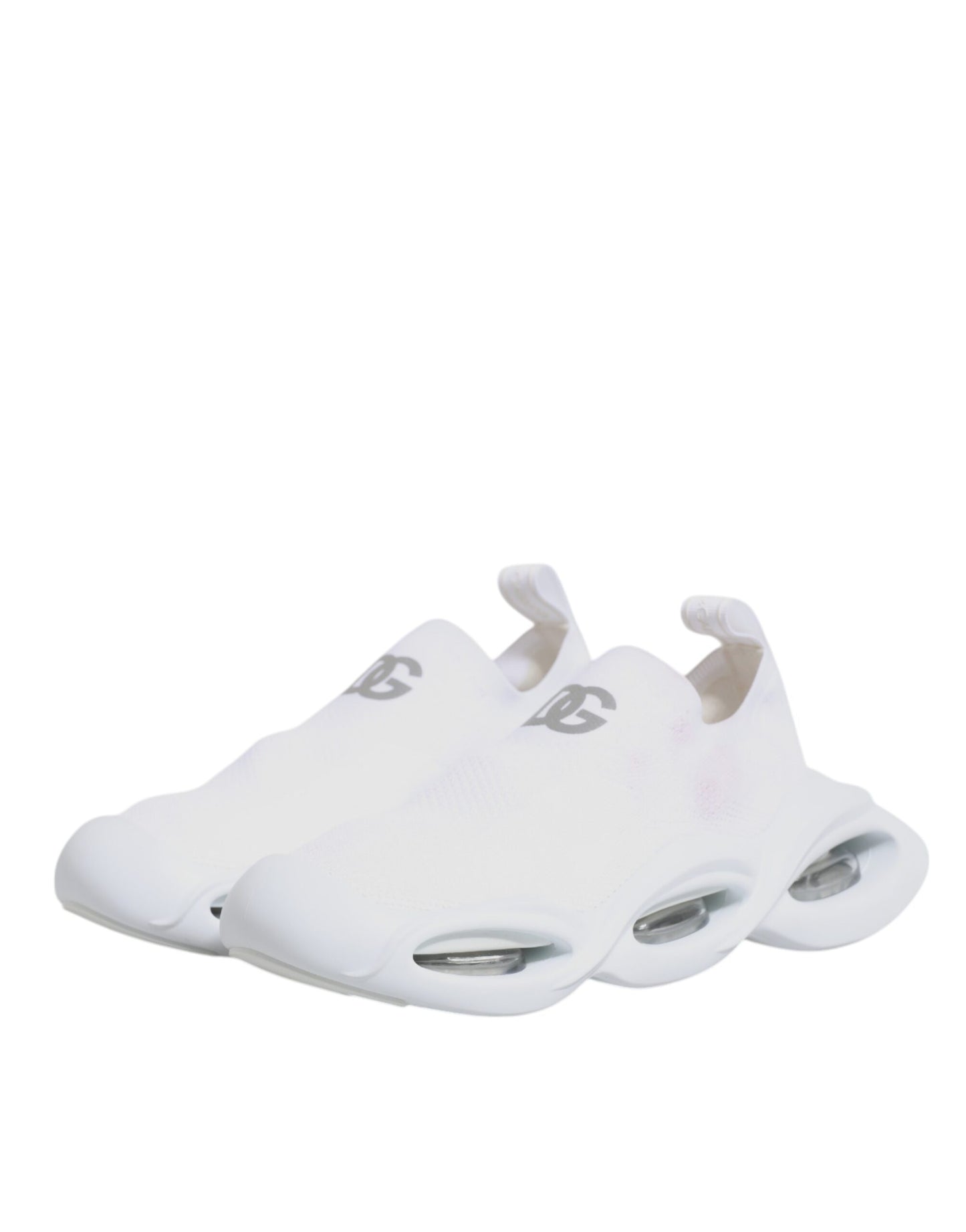 Dolce & Gabbana White Slip On Wave Low Top Sneakers Shoes