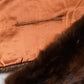 Dolce & Gabbana Black Brown Stripe Fur Shawl Wrap Scarf