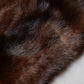 Dolce & Gabbana Black Brown Stripe Fur Shawl Wrap Scarf
