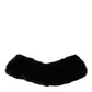 Dolce & Gabbana Black Lamb Fur Collar Women Neck Wrap Scarf